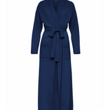 Pure Cashmere Long Robe in Midnight Blue