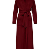 Pure Cashmere Long Robe in Crimson