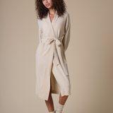 Pure Cashmere Long Robe in Champagne