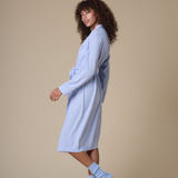 Pure Cashmere Long Robe in Mist Blue