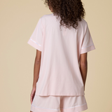 Luxe Stretch Cotton Short Set in Pink Peony