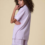 Luxe Stretch Cotton Short Set in Lavender