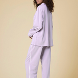 Luxe Stretch Cotton Pajama Set in Lavender