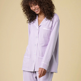 Luxe Stretch Cotton Pajama Set in Lavender