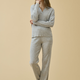 Merino Cashmere Lounge Pants in Dove Grey