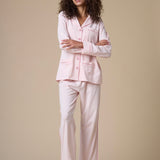Luxe Stretch Cotton Pajama Set in Soft Rose