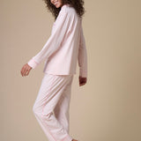 Luxe Stretch Cotton Pajama Set in Soft Rose