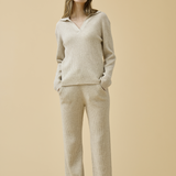 Merino Cashmere Lounge Pants in Champagne