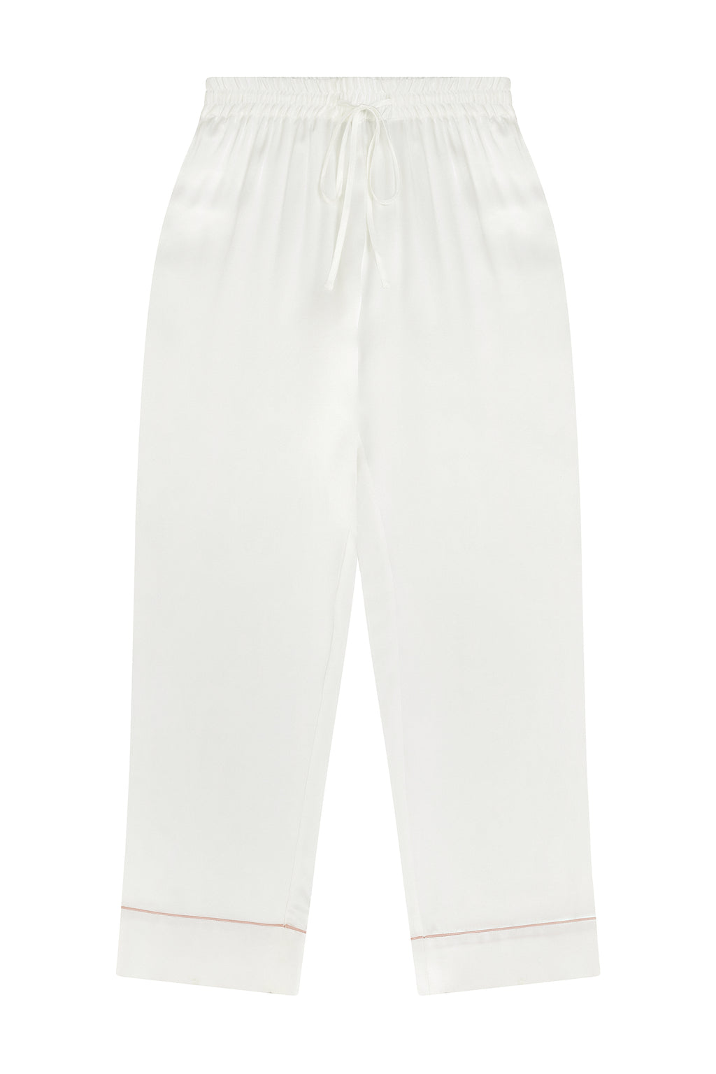 Silk Trouser in Parisian White
