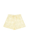 Silk Houndstooth Shorts in Golden Sand