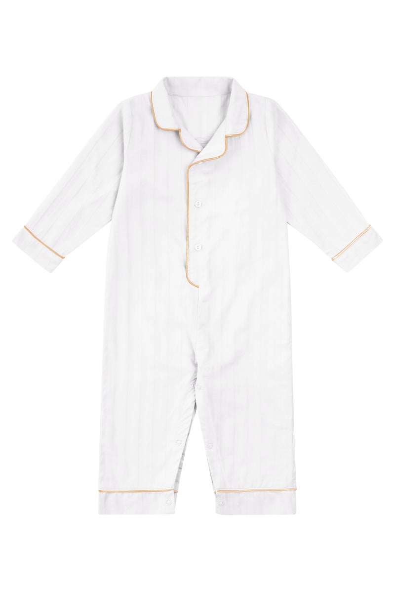 Premium Cotton Infant Romper in Lily White
