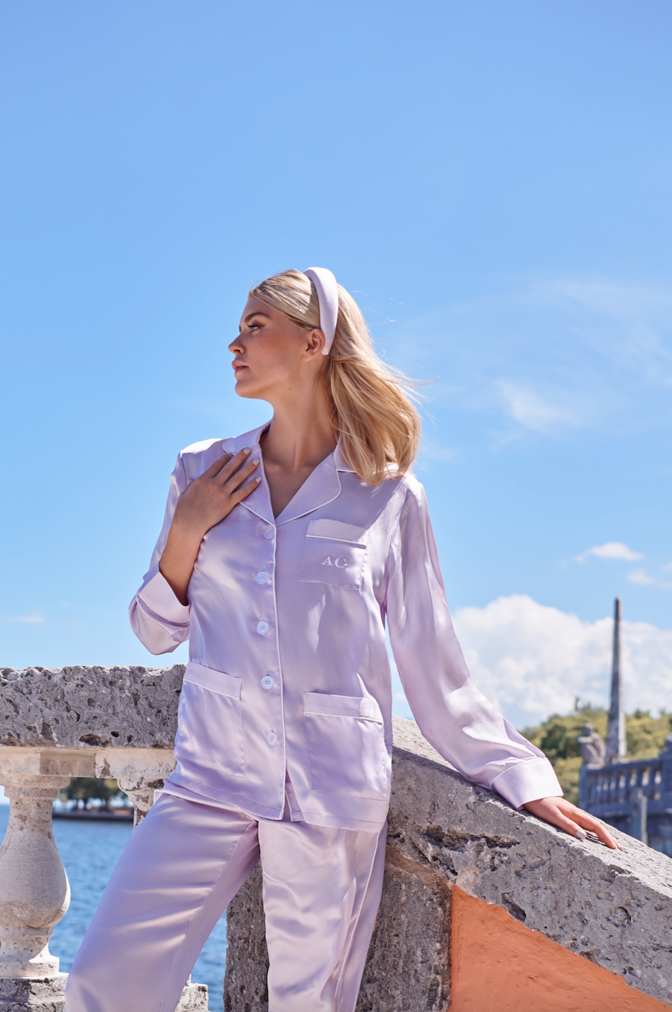 Silk Long Sleeved Top in Provence Lavender